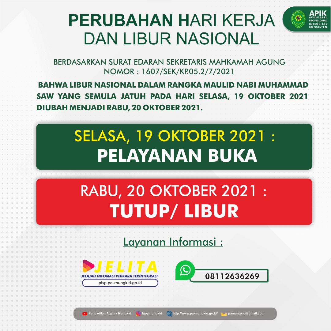 PENGUMUNAN 1 oktober 1