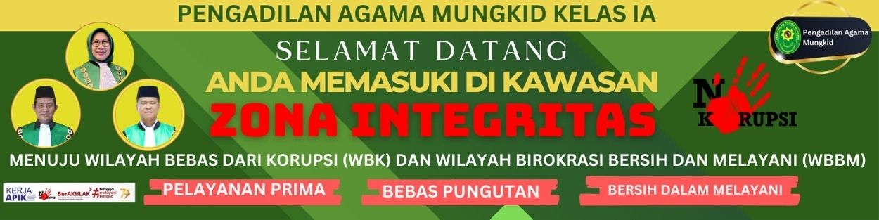 Selamat Datang di Kawasan Zona Integritas